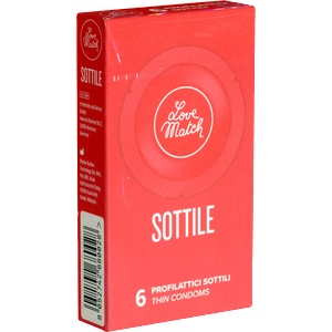 Love Match Single: Sottile, 6 fine condoms