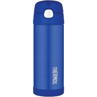 Thermos dětská termoska se slámkou 470 ml modrá