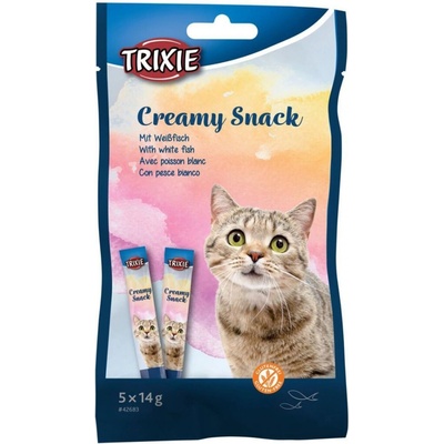 Trixie Cat Creamy Snack tuniak a biela ryba 5 x 14 g