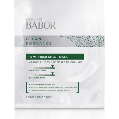 BABOR Dr. BABOR Cleanformance Hemp Fiber Sheet Mask Маска за лице дамски