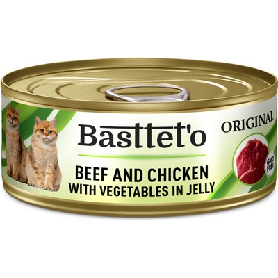 Basttet'o Original Beef & Chicken & Vegetable Jell-O pre mačky 85 g