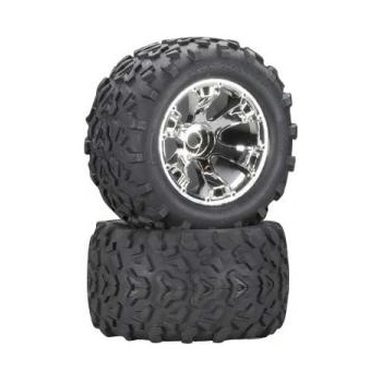 Traxxas колело 3.8", джанта Geode сребърна S17, гума Maxx (2)(2WD преден)