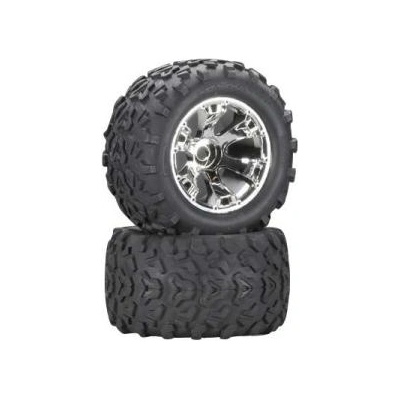 Traxxas колело 3.8", джанта Geode сребърна S17, гума Maxx (2)(2WD преден)