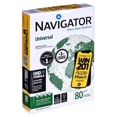 Igepa Копирна хартия офис Universal Premium Navigator 8247A80 (A4, 80g/m2, 500 листа, хартия бяла) (8247A80)