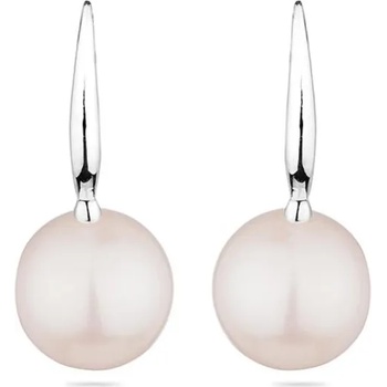 Image 1 of Swan Сребърни обици със сладководни бели перли IE0614 Swan