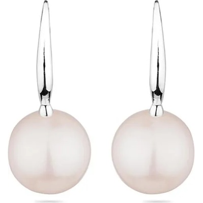 Swan Сребърни обици със сладководни бели перли IE0614 Swan