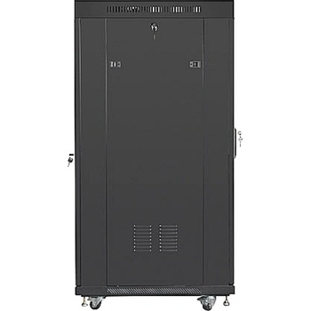 Lanberg rack cabinet 19" free-standing 27U/800x1200 (flat pack) with glass door lcd black (FF01-8227-12BL)