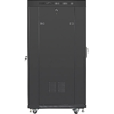 Lanberg rack cabinet 19" free-standing 27U/800x1200 (flat pack) with glass door lcd black (FF01-8227-12BL)