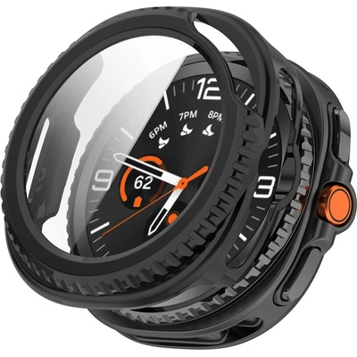 VSETKONAMOBIL 117368 PC FULL COVER Plastový kryt so sklom pre Samsung Galaxy Watch8 Classic 46mm čierny