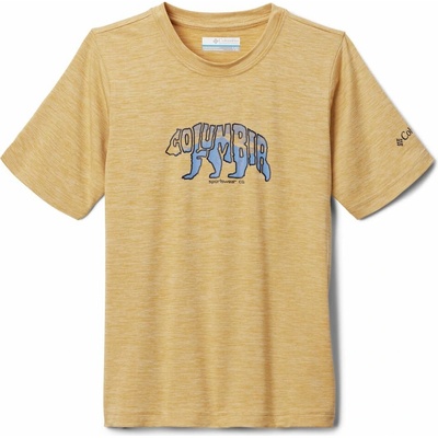 Columbia Mount Echo Short Sleeve Graphic Shirt Light Camel Bearly Stroll
