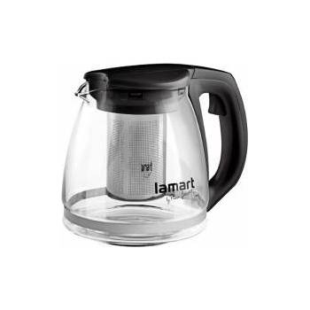 Lemart Термокана за чай Lamart, Стъкло/Пластмаса, 1.1 л, Черен, 5120120056