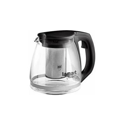 Lemart Термокана за чай Lamart, Стъкло/Пластмаса, 1.1 л, Черен, 5120120056