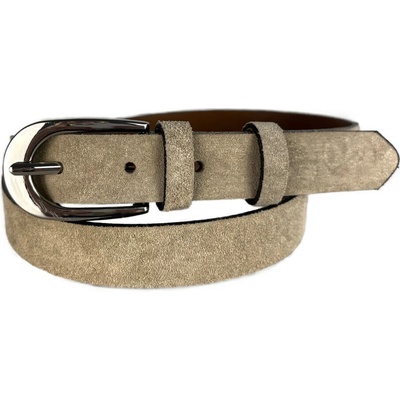 Penny Belts Dámský kožený opasek 2507N-S51 béžový semišový