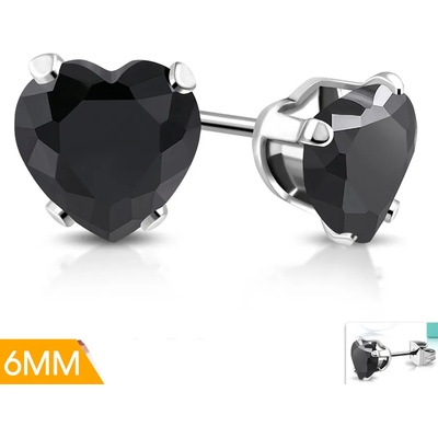 Talitha Дамски обеци „Черно сърце