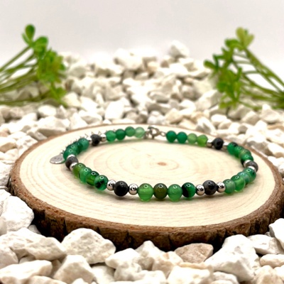 Certom stříbrný náramek achát 0118