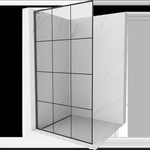 Mexen Kioto L душ преграда Walk-in 100 x 200 см, черна решетка, gun gray четкан - 800-100-103-66-77 (800-100-103-66-77)