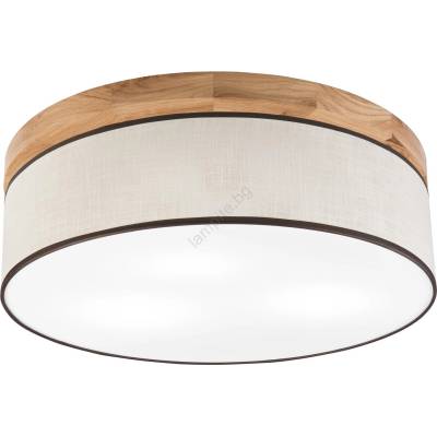 - LED Плафон BELLADONNA 3xE27/15W/230V Ø 50 см кремав/дъб (BG1361)