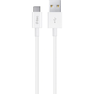 Ttec Кабел ttec - Charge/Data, USB-A/USB-C, 1.2 m, бял (8694470613192)