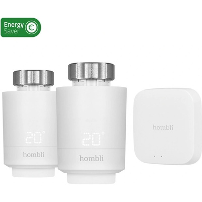 Hombli Термостати за радиатор - Hombli, Smart Starter Kit, 2бр. , BT Bridge, бели (HBPP-0113)