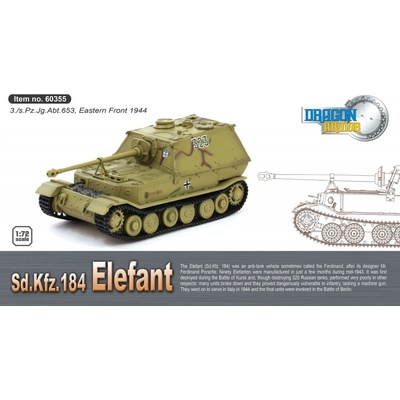 Dragon Sd.Kfz.184 Elefant German Army 3 sPzJgAbt 653 #323 Poland 1944 1:72
