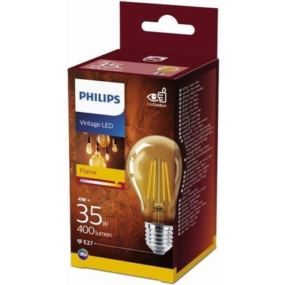 Philips Vintage LED žárovka E27, 4 W, 400 lm, 2500 K, tvar žárovky