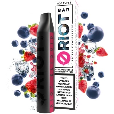 Riot Bar Strawberry Blueberry Ice 20 mg 600 poťahov 1 ks