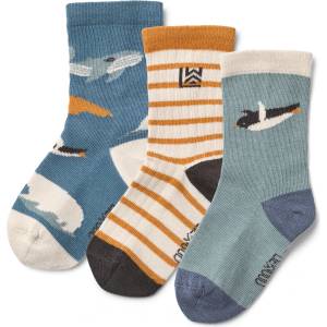 LIEWOOD Детски спортни чорапи LIEWOOD Kid's Silas Socks 3-Pack Sports socks - Arctic Sea / Ocean View - размер 19-21 (EU) (207-2282-0112)