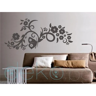 Флорален орнамент с пеперуда (3101)