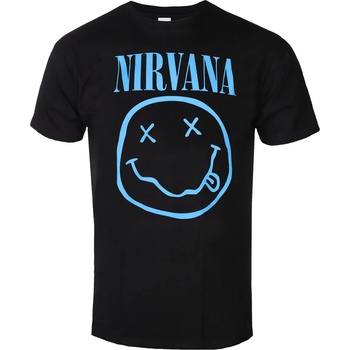 ROCK OFF Мъжка тениска Nirvana - Blue Happy Face - ROCK OFF - NIRVTS12MB