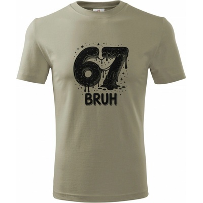 Six Seven Bruh černý tisk tričko