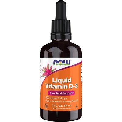 NOW NOW Vitamin D-3 Liquid 400 IU, 59 ml