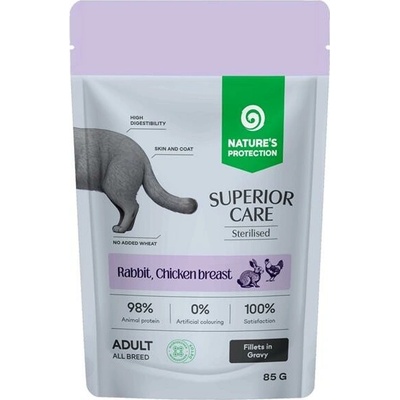Nature's Protection Superior Care Cat Sterilised Rabbit Chicken 85 g