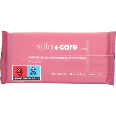 Zarys Vlhčené utierky na umývanie tela bez vody Stila CARE 8 ks