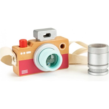 Eco Toys dřevěný fotoaparát s pouzdrem a kaleidoskop