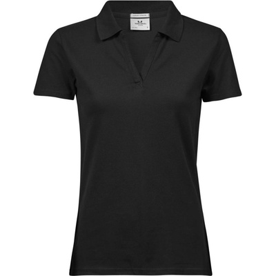 TeeJays Polokošile TJ 1409 s výstřihem do V krátký rukáv dámská COT-18140900201 Černá