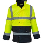 Yoko HI-VIS HVP302 / Мъжка светлоотразителна водоустойчива парка - HV жълто/тъмносиньо XXL (79P302zw705)