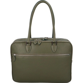 Luxusní kožená business taška Taylor zelená