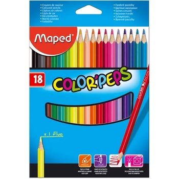 Image 1 of Maped Цветни моливи Мапед maped color'peps 18 цвята