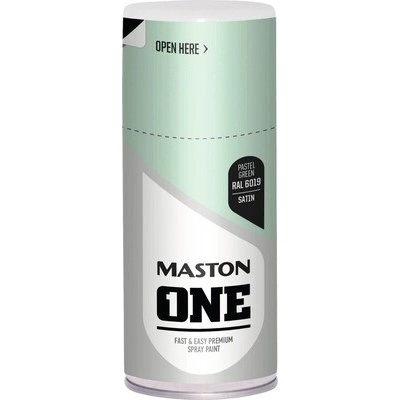Maston one lak v spreji Satin RAL6019 150 ml bielozelený