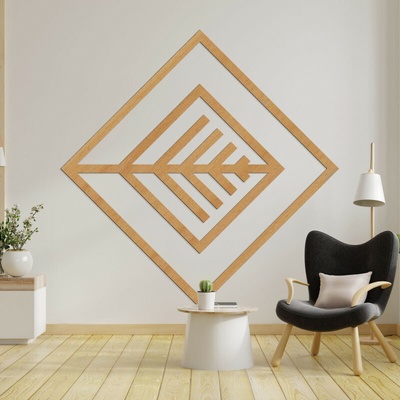 Geometrický obraz list - LEARD 4517 HDF0397-B