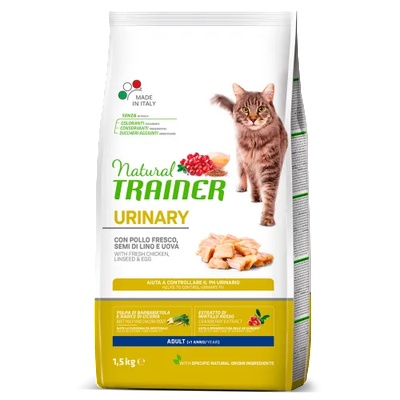 Natural Trainer Urinary Adult with Fresh Chicken - храна за пораснали котки, над 1 година, профилактика на уринарен тракт, с пилешко месо - 1, 5 кг, Италия - 924690