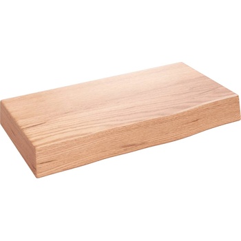 Image 1 of vidaXL Стенен рафт светлокафяв 40x20x6 см обработен масивен дъб (363625)