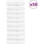 vidaXL Премиум кърпи за баня SOLUND 50 бр. Бели 15x21 см 600 г/м2 (137115)