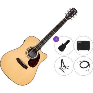 Pasadena PDC-200E Premium SET Natural Електро-акустична китара Дреднаут