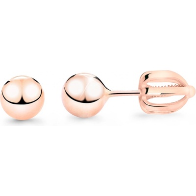 Cutie Jewellery náušnice kôstky z ružového zlata Z5016-30-X-4