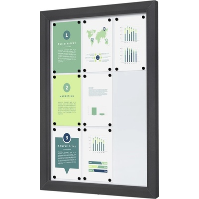 Jansen Display Venkovní uzamykatelná vitrína Slim 9 x A4 750 x 1012 mm