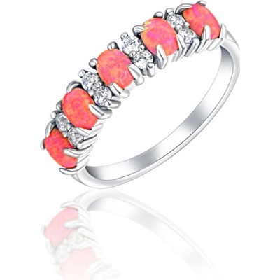 JVD Dámský stříbrný prsten s červenými zirkony SVLR0512XH2O4