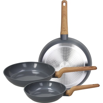 Tognana Комплект 3 тигана recycled t-care, 20, 24 и 28 см, сиви (yl79133tcgra)