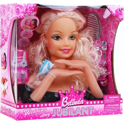 Mamido Česací hlava panenky na stylizaci účesu Blond 8830