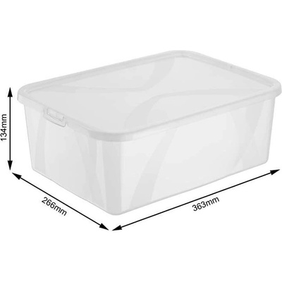 Rotho Lona úložný box s víkem 10 l transparentní 36 x 27 x 13 cm